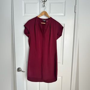 VINCE Maroon Shift Dress with Pockets! XS